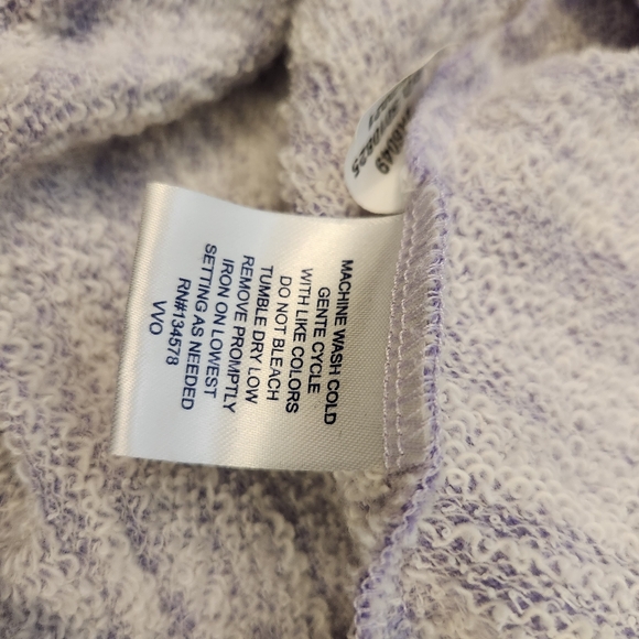Vineyard Vines Sweatshirt Top Lavender Cowl Neck Whale Logo Size Small-G53 - Picture 4 of 7